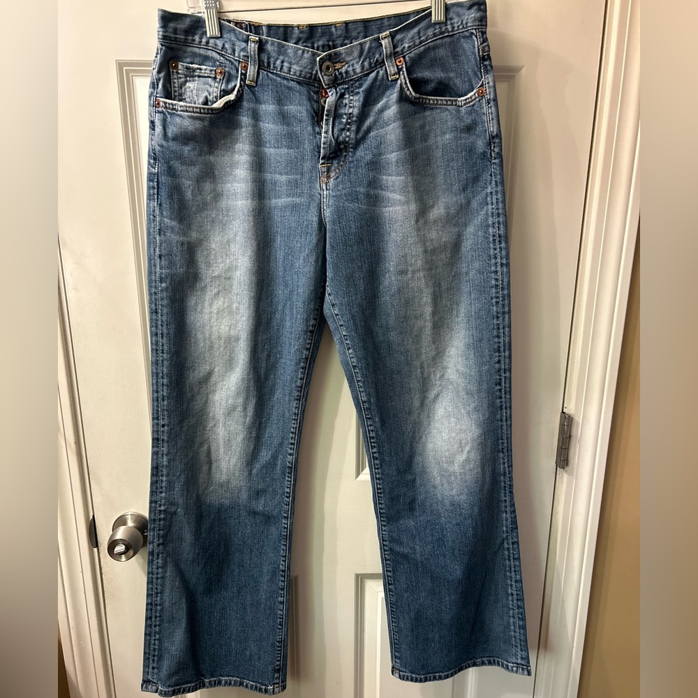 Lucky Brand Blue easy rider button fly Jeans size 14/32